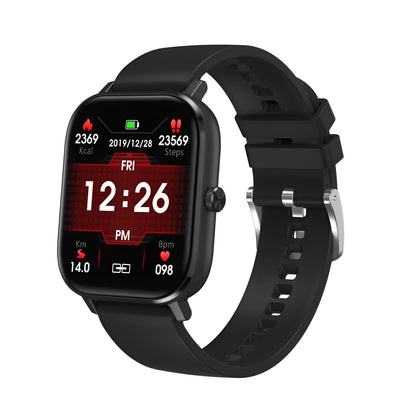 Smart health tracker bracelet with ECG monitoring on wrist, showing 1.54-inch screen with silicone and mesh steel strap options