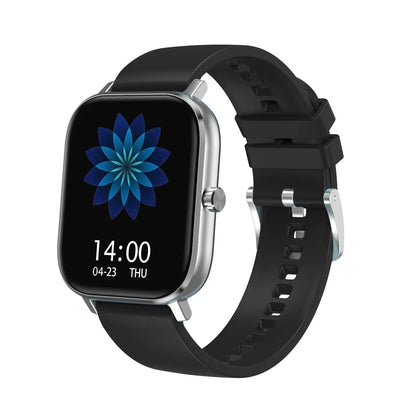 Smart health tracker bracelet with ECG monitoring on wrist, showing 1.54-inch screen with silicone and mesh steel strap options