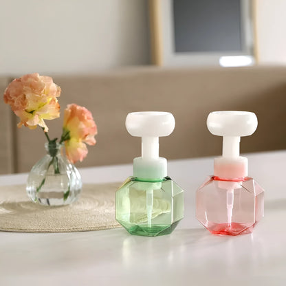 Empty non-woven fabric foam bottle for DIY crafts in blue, green, pink, and yellow colour options.