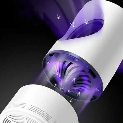 White mosquito killer with UV light, 12cm by 21.5cm, for indoor pest control
