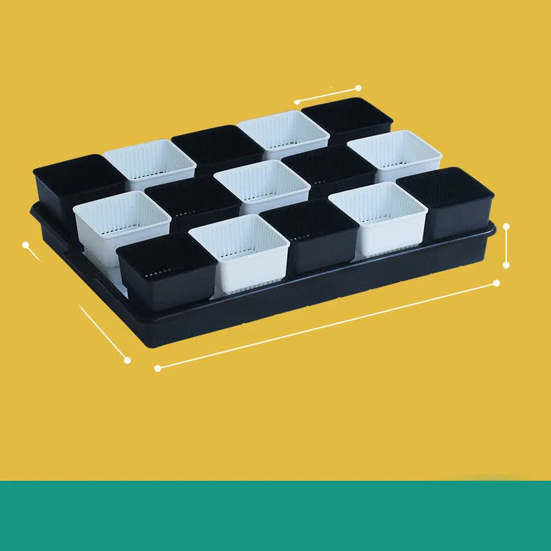Meishi Controlled Root Flower Pot plastic planter injection moulded resin pot set with breathable construction includes tray and basins for succulent growing balcony vegetable garden office hotel greenery project home gardening