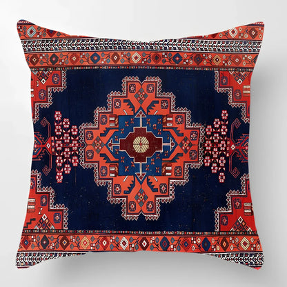 Customised Persian Turkish lumbar pillow with car pattern on linen fabric, 45x45cm size