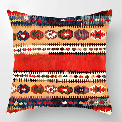 Customised Persian Turkish lumbar pillow with car pattern on linen fabric, 45x45cm size