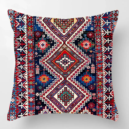 Customised Persian Turkish lumbar pillow with car pattern on linen fabric, 45x45cm size