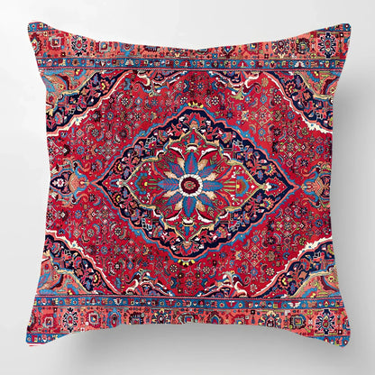 Customised Persian Turkish lumbar pillow with car pattern on linen fabric, 45x45cm size