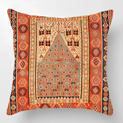 Customised Persian Turkish lumbar pillow with car pattern on linen fabric, 45x45cm size