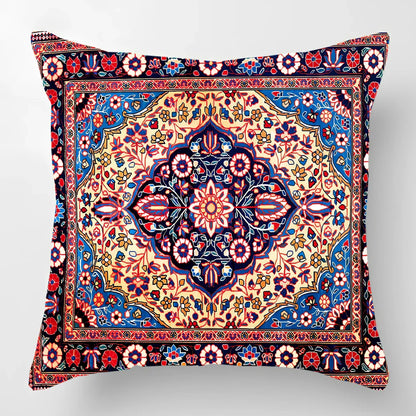 Customised Persian Turkish lumbar pillow with car pattern on linen fabric, 45x45cm size