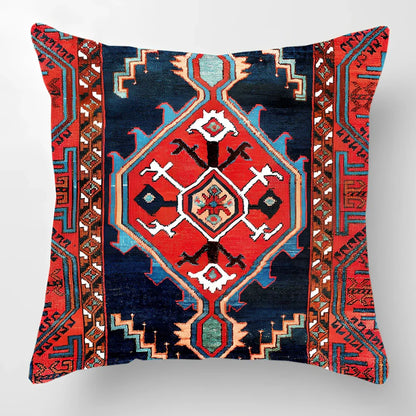 Customised Persian Turkish lumbar pillow with car pattern on linen fabric, 45x45cm size