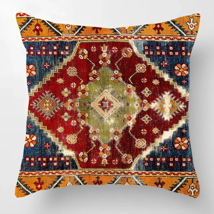 Customised Persian Turkish lumbar pillow with car pattern on linen fabric, 45x45cm size