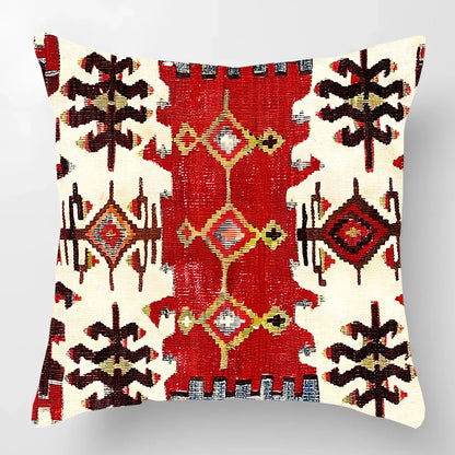 Customised Persian Turkish lumbar pillow with car pattern on linen fabric, 45x45cm size