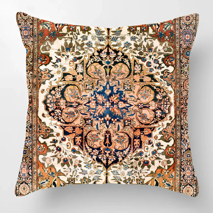 Customised Persian Turkish lumbar pillow with car pattern on linen fabric, 45x45cm size