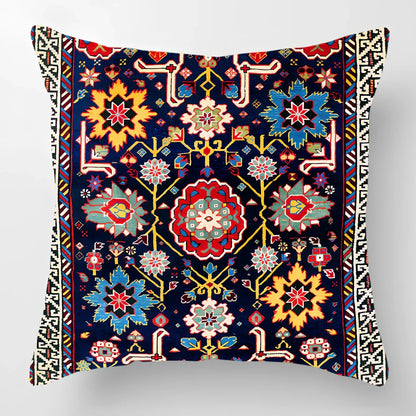 Customised Persian Turkish lumbar pillow with car pattern on linen fabric, 45x45cm size
