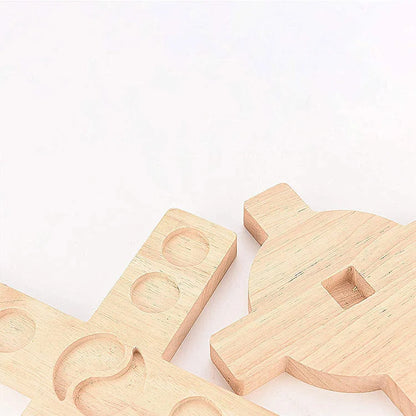 DIY Loop Throwing Game Kit with wooden hooks and iron support rod