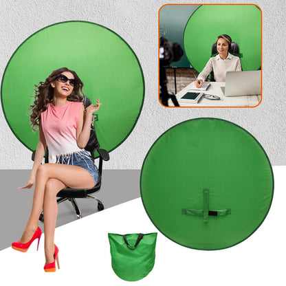 Professional green screen background board for photography, foldable design with steel spring frame