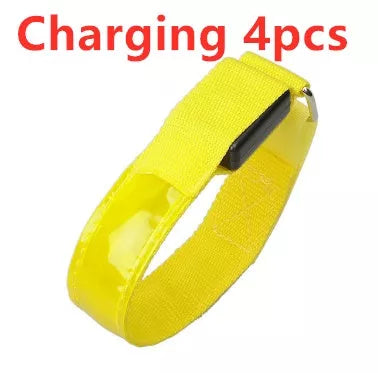 LED Illuminated Arm Band for night running safety with adjustable fit and multiple colors