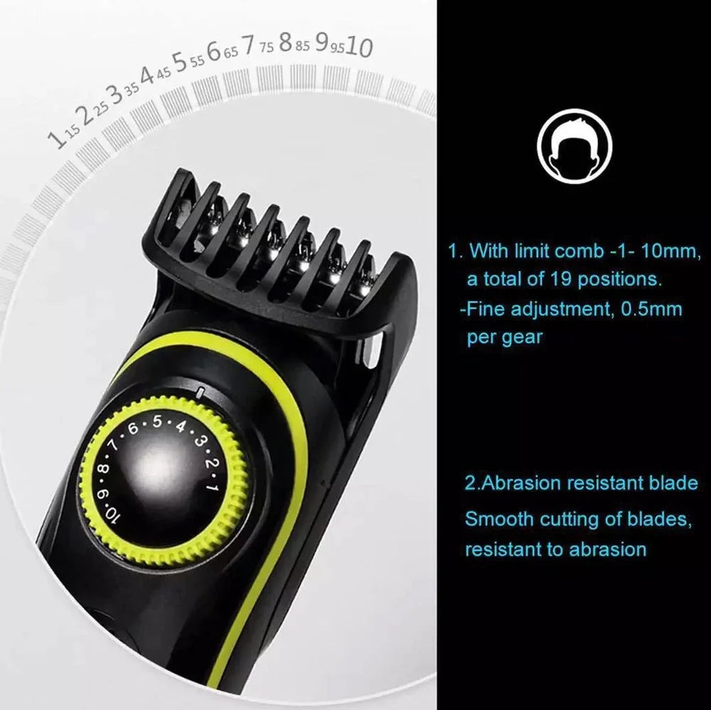 Kemei electric hair clipper with dual power supply and 5W motor for home grooming