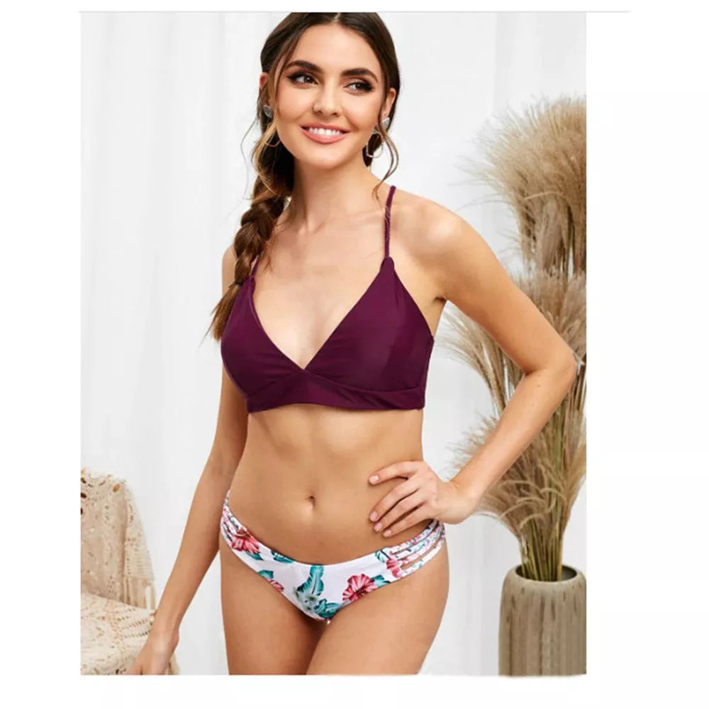 Braided rope bikini swimsuit in various colors, showcasing unique design and comfortable fit