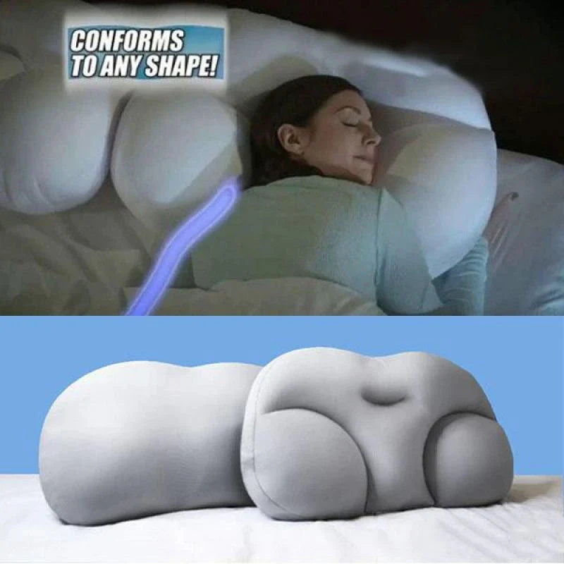 Ergonomic memory foam butterfly pillow for side sleepers, providing neck and shoulder support for a restful night's sleep