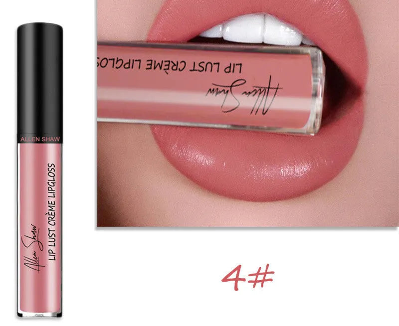 Silky cream texture lip gloss tube in various colour options from single to 12-piece set.