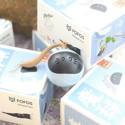 Interactive LED rotating ball for cats with colorful lights and automatic direction change