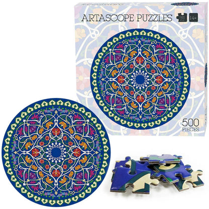 Zodiac Rainbow Magic Kaleidoscope Puzzle in six vibrant styles, 48cm diameter