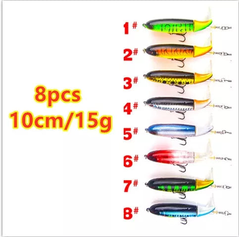 Road Sub-bait Propeller Tractor Hard Bait Floating Water Pencil Lure Bait in various colors