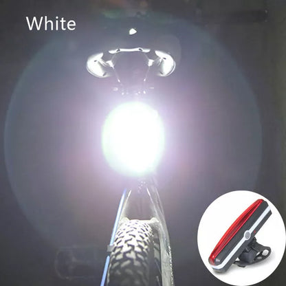 USB rechargeable COB tail light for bicycles in multiple colors