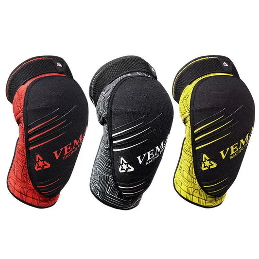 Cycling sports motorbike protection knee guards in black, blue, yellow, green, red