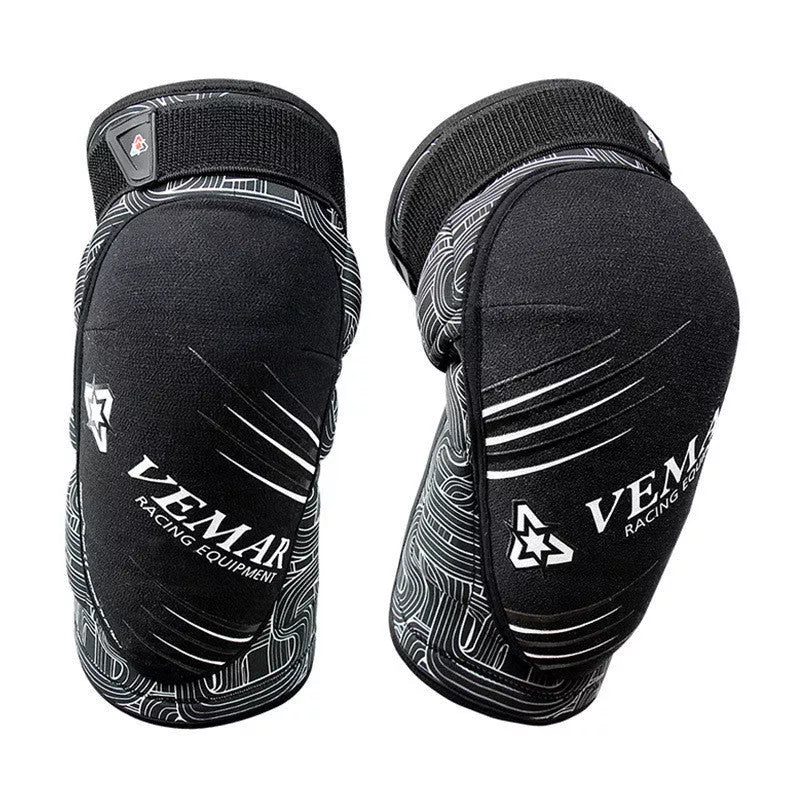 Cycling sports motorbike protection knee guards in black, blue, yellow, green, red