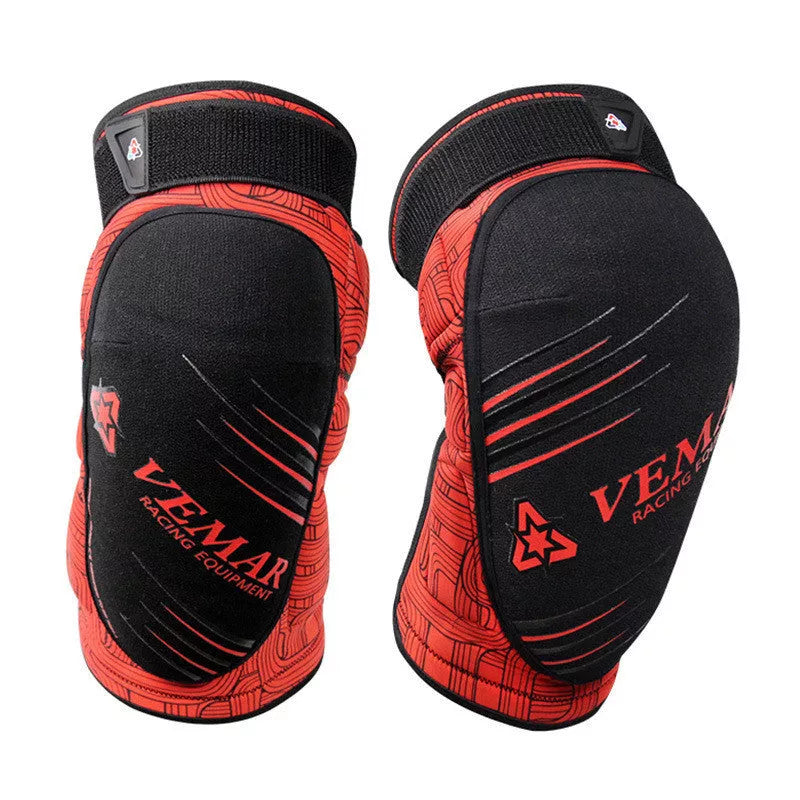 Cycling sports motorbike protection knee guards in black, blue, yellow, green, red