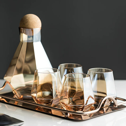 Quartz glass water bottle with 300ml-1300ml capacity in transparent, colourful, amber, or ash colour options