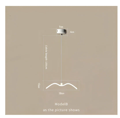 LED chandelier with variable brightness and ABS construction for dining room ceiling lighting