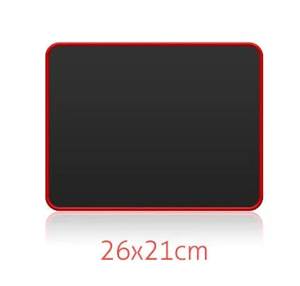 Large black and red gaming mouse pad with locking edge and non-slip rubber base, 40x90cm.