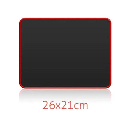 Large black and red gaming mouse pad with locking edge and non-slip rubber base, 40x90cm.