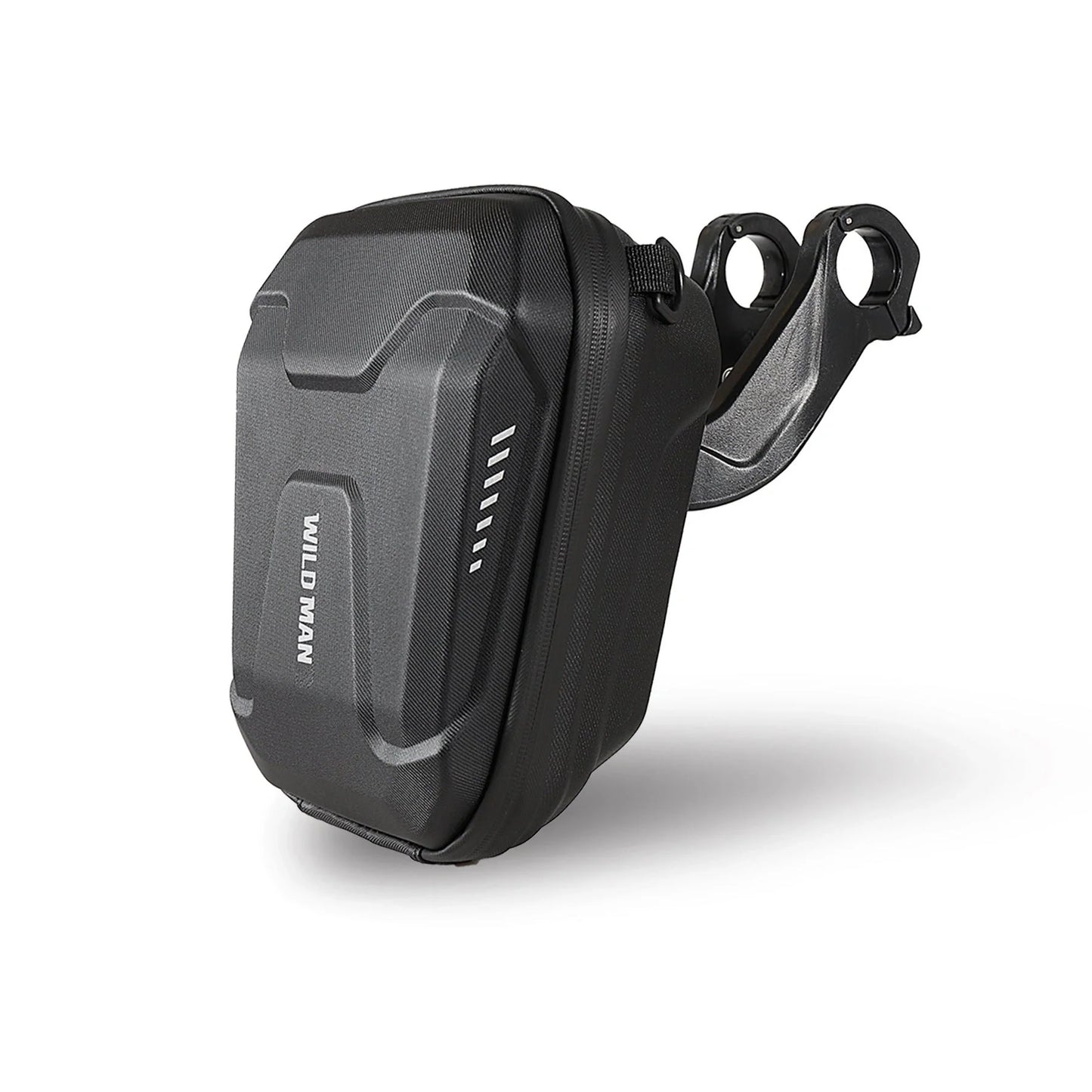 Bicycle EVA Hard Shell Handlebar Bag in black with quick-release bracket