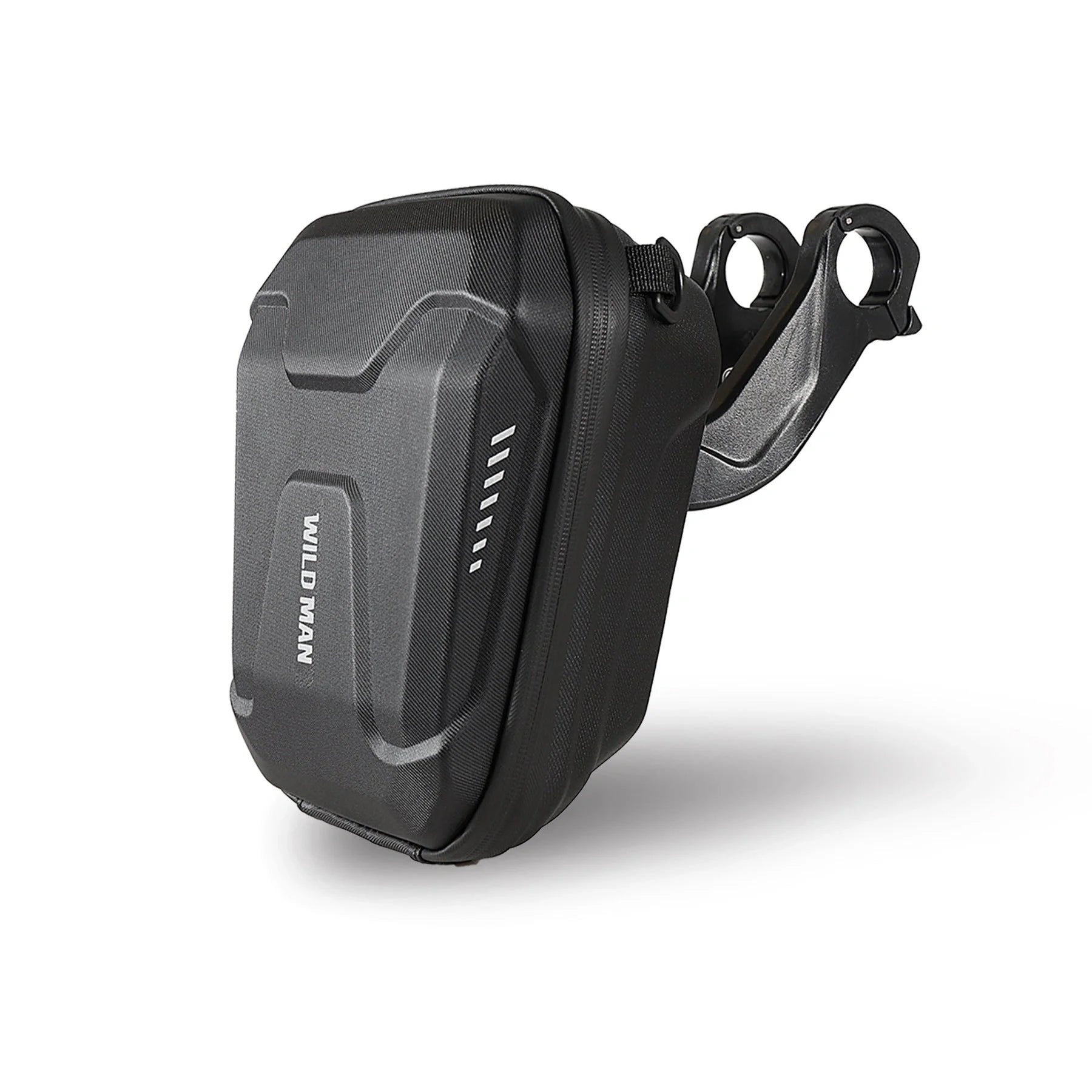 Bicycle EVA Hard Shell Handlebar Bag in black with quick-release bracket