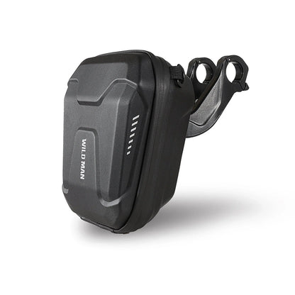 Bicycle EVA Hard Shell Handlebar Bag in black with quick-release bracket