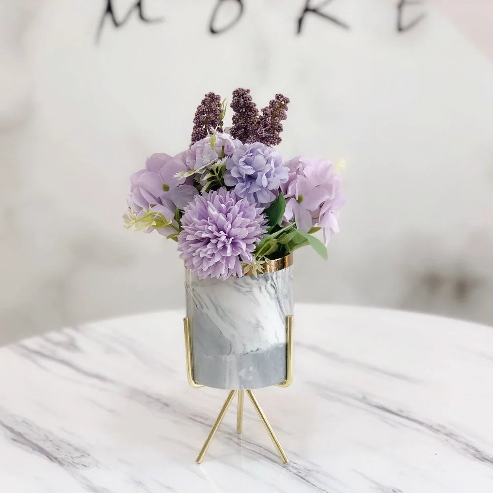 Artificial hydrangea bonsai with bionic simulation in five colour options for table decoration