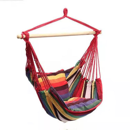 Canvas hammock swing chair in various colors for indoor and outdoor use