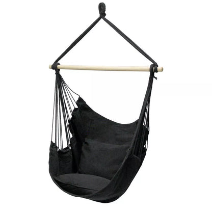 Canvas hammock swing chair in various colors for indoor and outdoor use
