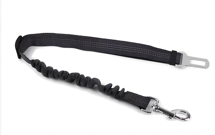 Dog car seat belt with 120cm adjustable safety rope and universal buckle clip in multiple colour options