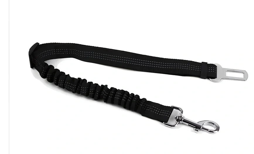 Dog car seat belt with 120cm adjustable safety rope and universal buckle clip in multiple colour options