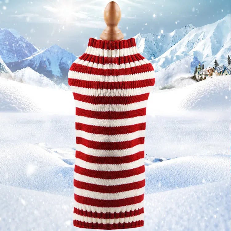 Cashmere twisted rope dog sweater in wool material showing twisted rope detail and colour options
