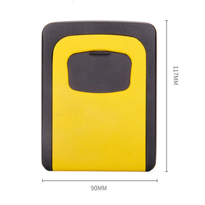 Wall-mounted key storage box with 4-digit combination lock, available in multiple colors for secure and convenient key organization