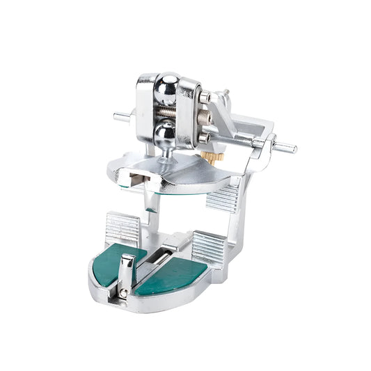 Korean jaw dental articulator with three adjustable settings on a dental model