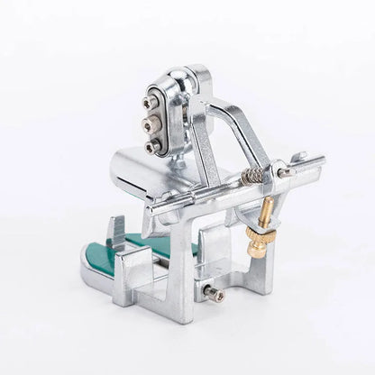 Korean jaw dental articulator with three adjustable settings on a dental model