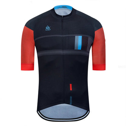 Short sleeve cycling jersey in 100% polyester, available in 17 colour styles and sizes XS to 5XL