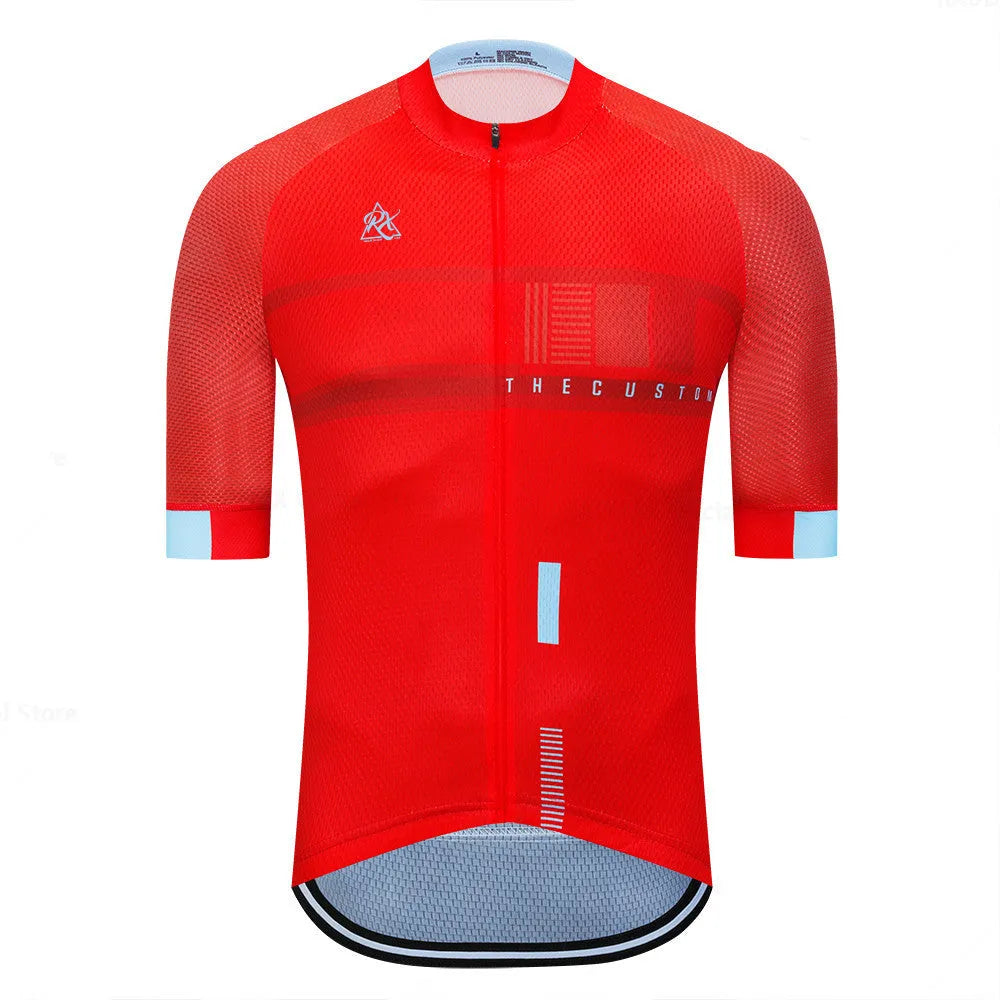 Short sleeve cycling jersey in 100% polyester, available in 17 colour styles and sizes XS to 5XL