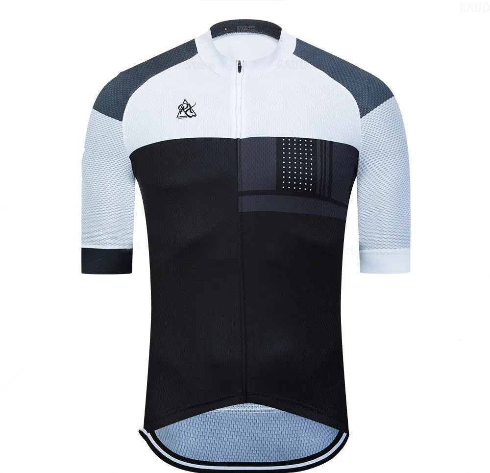 Short sleeve cycling jersey in 100% polyester, available in 17 colour styles and sizes XS to 5XL