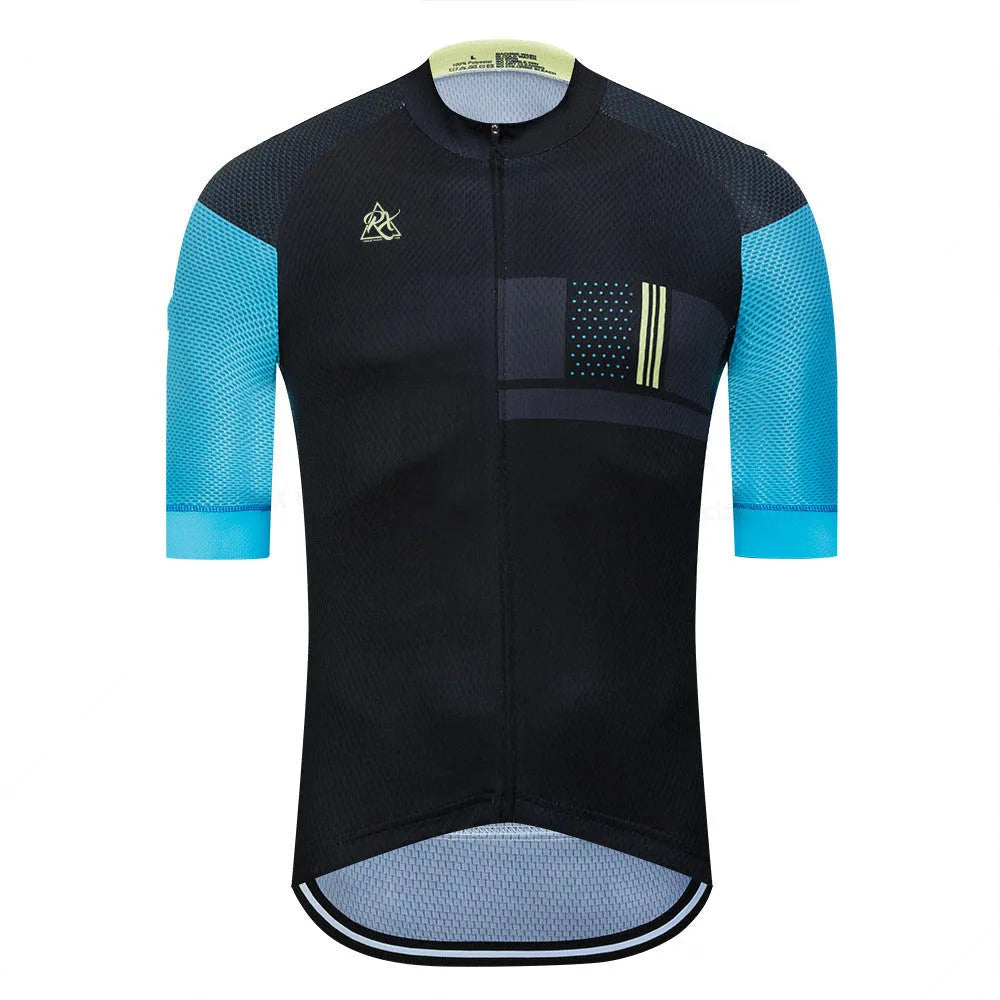 Short sleeve cycling jersey in 100% polyester, available in 17 colour styles and sizes XS to 5XL